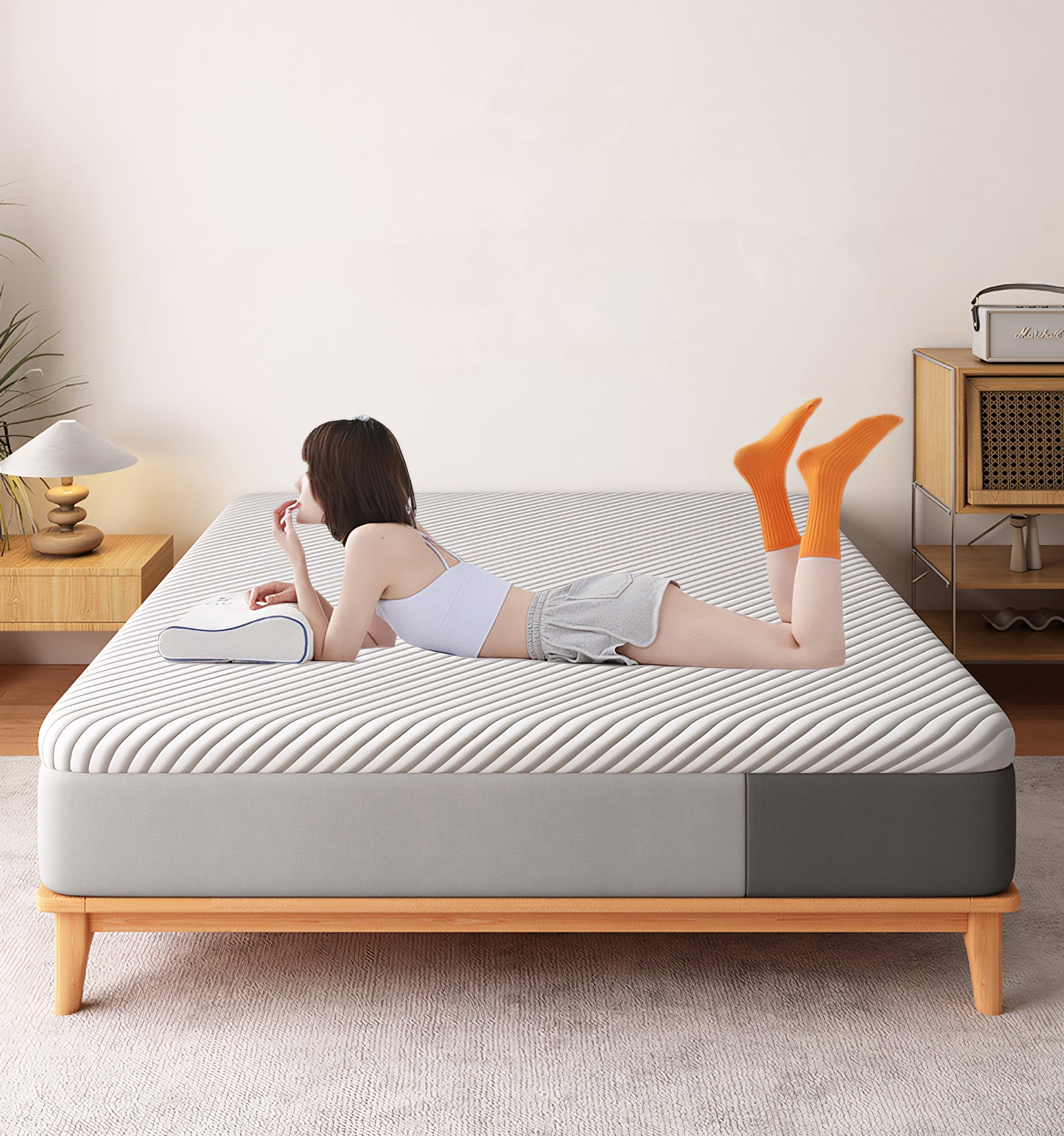 マットレス　寝具　二人用　キングサイズ　天然ラテックス　メモリーフォーム　ポケットコイル　抗菌生地　ダニ防止　柔らか　快適　心地よい　CHICKAGU