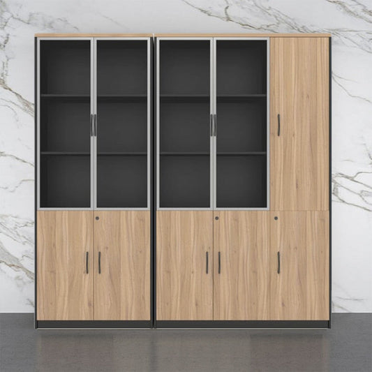 オフィスキャビネット ディスプレイラック 本棚 キャビネット 収納ラック 収納棚 扉付き ナチュラル カスタマイズ可能 CHICKAGU