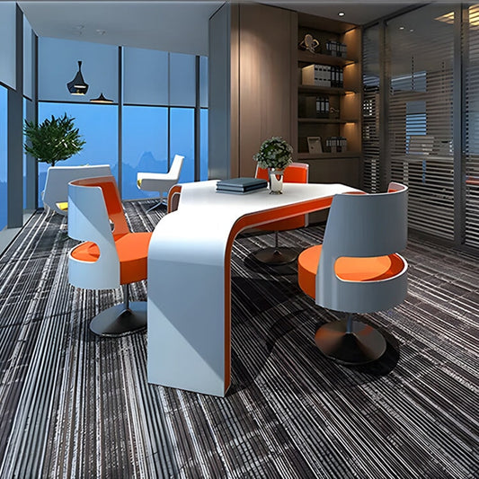 会議テーブル　オフィスデスク　応接テーブル 　三角形テーブル   LEDライト付き　シンプル　モダン　ホワイト　カスタマイズ可能　CHICKAGU