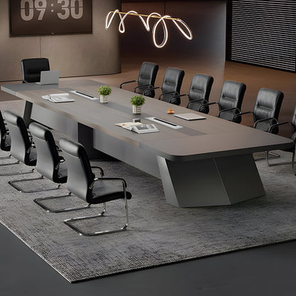 会議テーブル　大型会議用テーブル　会議室テーブル　ミーティングテーブル　カンファレンステーブル　ミーティングテーブル　木目調　重厚感　Ｒ加工　カスタマイズ可能　HYZ-S061