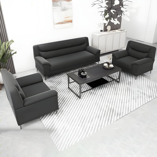 高反発ウレタン 弾力性 肉厚 ボリューム感 天然木枠組み 合成皮革 アルミ合金脚 応接ソファ ソファ 応接間 重厚さ 高級感 モダン 上質 カスタマイズ可能 JDSF-C058 chickagu