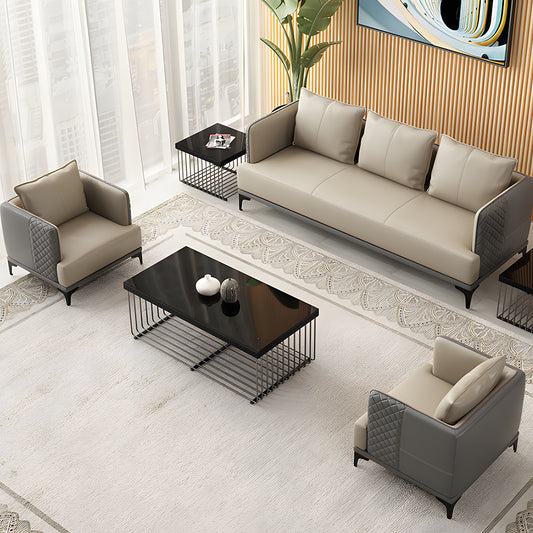 本革 合成皮革 天然木フレーム 炭素鋼脚 安定性 高反発ウレタン 弾力性 柔らか ソファ 応接ソファ レトロモダン 上品 心地よい カスタマイズ可能 JDSF-C079