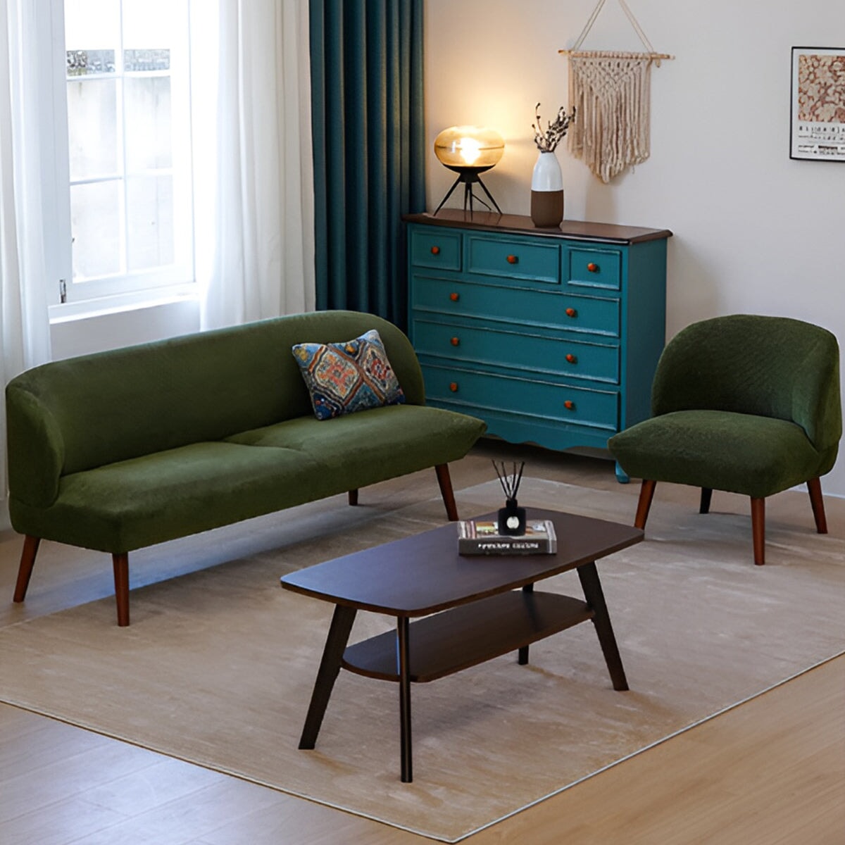 コーデュロイ生地　保温性　人間工学　フィット感　高反発ウレタン　弾力性　型崩れしにくい　天然木脚　ソファ　応接ソファ　柔らか　快適　アンティーク調　カスタマイズ可能　JDSF-K-111