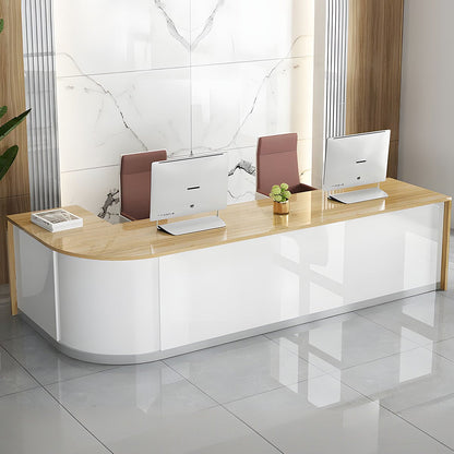 受付カウンター カウンター 受付台 オフィス受付 エントランス受付 モダン 引き出し 収納 光沢のある カグヤス受付カウンター　受付台　オフィス受付　エントランス受付　鍵付き引き出し　キーボードトレイ　キャビネット　ホワイト　カスタマイズ可能　JDT-071