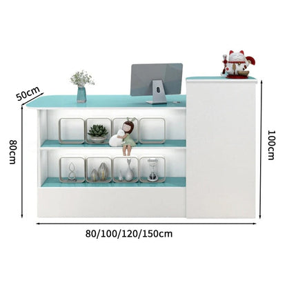 受付カウンター　レジカウンター　オフィス受付　鍵付き　配線穴付き　角丸　シンプル　ホワイト　カスタマイズ可能　JDT-M-104   chickagu