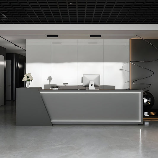 重厚感　収納　機能的　広い天板　洗練　受付カウンター　カウンター　受付台　引き出し　扉付き収納　シンプル　落ち着き　実用　カスタマイズ可能　JDT-C035　chickagu