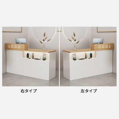 受付カウンター　レジカウンター　受付台　店舗カウンター　シリンダー錠付き　引き出し付き　収納機能　木製　シンプルモダン　ホワイト　マーブル　カスタマイズ可能　JDT - S012 