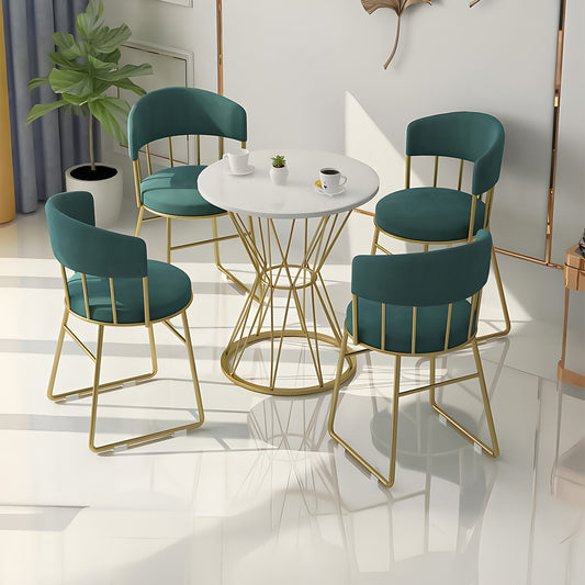 フランネル 高反発ウレタン 柔らか アイアンフレーム 安定性 丸型天板 マーブル柄 テーブル チェア 応接セット おしゃれ 上質 エレガント カスタマイズ可能 JDZH-C013