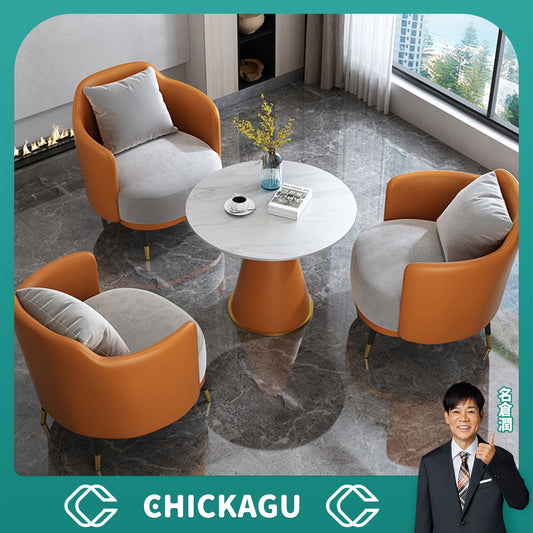 シングルソファ　ソファ　応接ソファー　センターテーブル　応接セット　フリース生地　セラミック天板　おしゃれ　モダン　JDZH-C029　chickagu