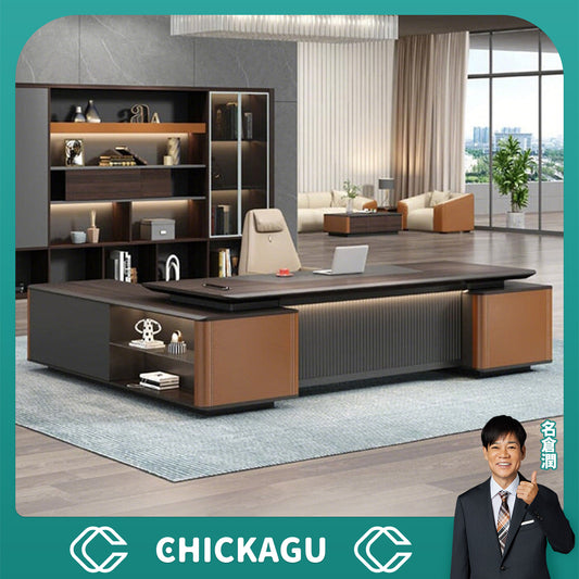 エコ素材　配線ボックス　キャビネット　分類収納　幕板　安定性　デスク　エグゼクティブ　執務デスク　高級感　木目調　上質　ウォールナット　カスタマイズ可能　LBZ-C011