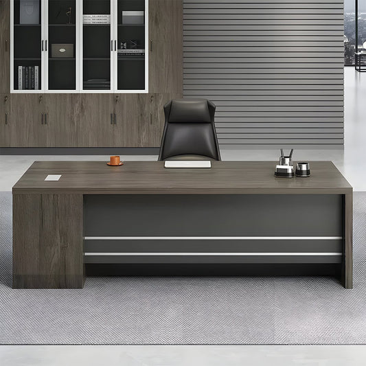 キャビネット 錠付き エッジ仕上げ 配線ボックス 安定性 幕板 デスク エグゼクティブ 役員デスク 木目調 穏やか 落ち着き 上質 カスタマイズ可能 LBZ-C063 chickagu