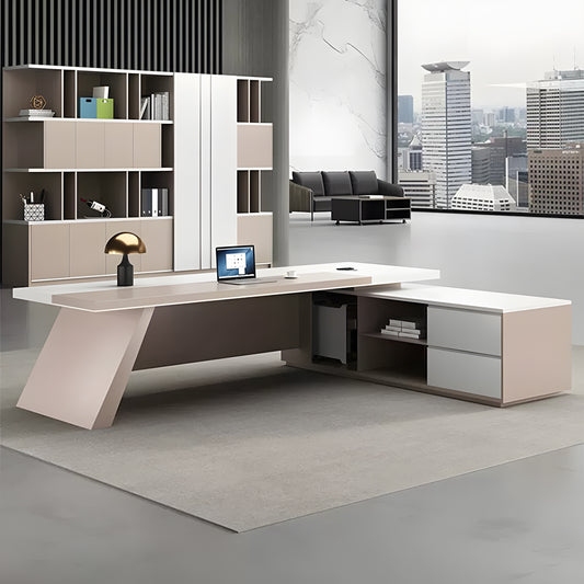 エコ板材 プライバシー配慮 安定性 キャビネット 大容量 分類収納 幅広 ゆとり デスク エグゼクティブ 役員デスク 洗練 シック カスタマイズ可能 LBZ-C098