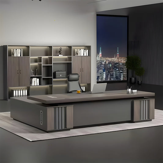 ダブルサイドキャビネット 大容量 広い天板 ゆとり 厚み 重厚感 配線孔 ダイヤル錠 デスク エグゼクティブ 役員デスク 落ち着き 機能的 カスタマイズ可能  LBZ-C153