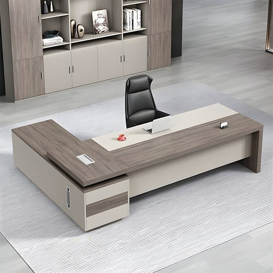 ダイヤル錠 幕板 PC用通気口 配線孔 エグゼクティブデスク 役員用デスク パソコンデスク ワークデスク サイドキャビネット 木目調 カスタマイズ可能 LBZ-C156 chickagu