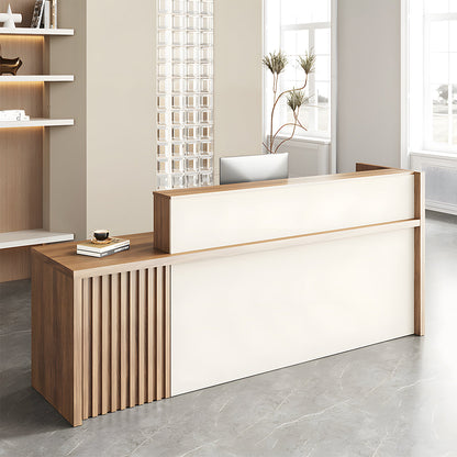 受付　カウンター　店舗用受付カウンター　オフィス受付　カウンター　レジカウンター　エコ素材　高級感　ホワイト　MBS-JDT-3001