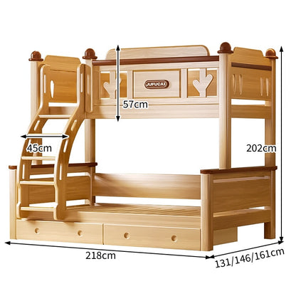 転落防止　はしご　高いベッドガード　取っ手付き　階段　引き出し　天然木すのこ　補強フレーム　安定性　ベッド　二段ベッド　木目調　穏やか　SCC-C070