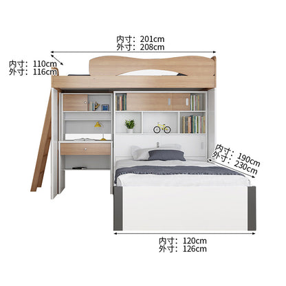 モダンシステムベッド　システムベッド　二段ベッド　子供用ベッド　収納付きベッド　エコ素材　大容量収納　階段収納　安全設計　R加工　モダン　シンプル　ナチュラル　SCC-C095