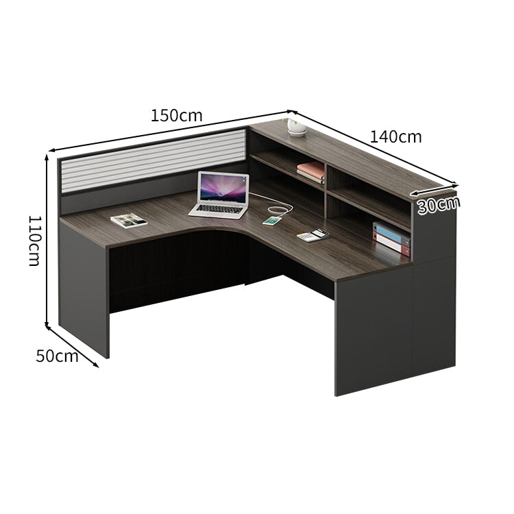モダン　オシャレ　オフィスデスク　デスク　大容量　引き出し　キャビネット　卓上パーテーション　メラミン化粧板　ナチュラル　グレー　ホワイト　BGZ-K-239