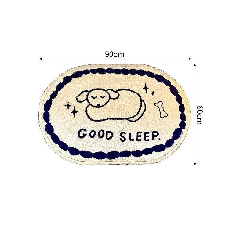 マット　敷物　玄関マット　ミニラグ　カシミア調　柔らかさ　重厚感のある　肌触りが良い　可愛い　ホワイト　カスタマイズ可能　DT-S001