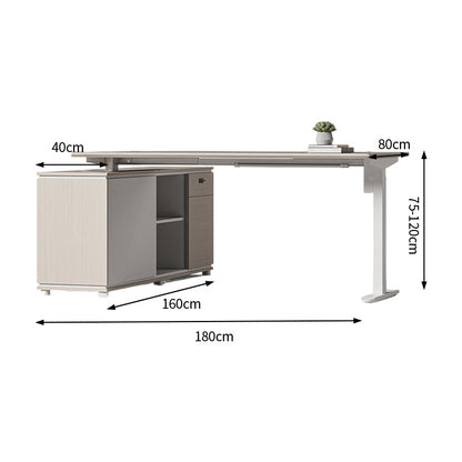 昇降デス　作業デスク　電動昇降デスク　オフィスデスク 高さ調節　キャビネット　機能性　カーボンスチール　BGZ-C104