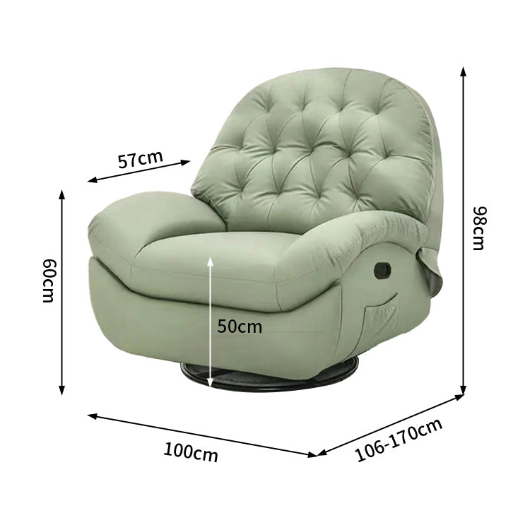 ソファ　モダン　リクライニング機能　マイクロファイバーレザー　オットマン　収納スペース　回転可能　SNSF-C174