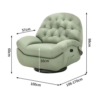 ソファ　モダン　リクライニング機能　マイクロファイバーレザー　オットマン　収納スペース　回転可能　SNSF-C174