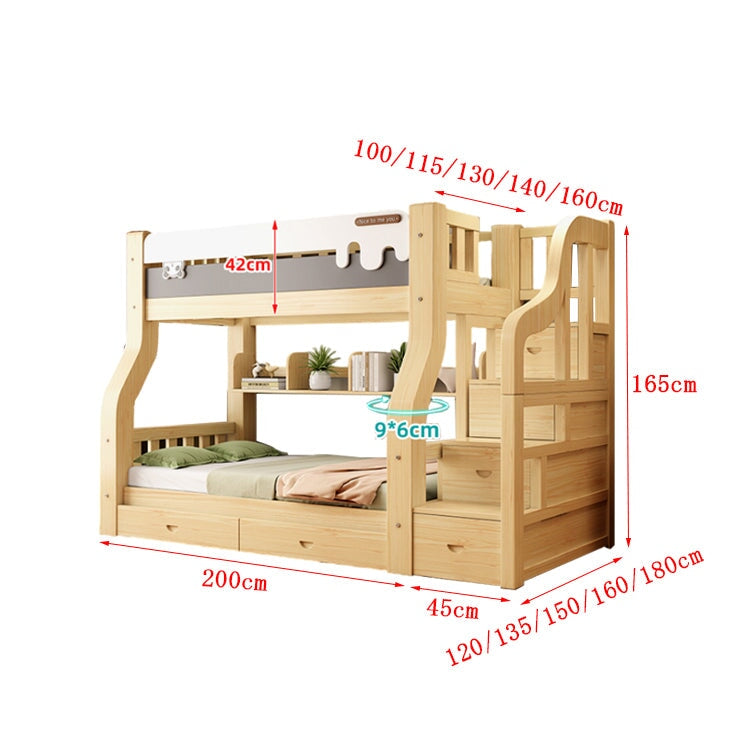二段ベッド ベッド 引き出し 階段 はしご 収納 天然木 すのこ 安定性 