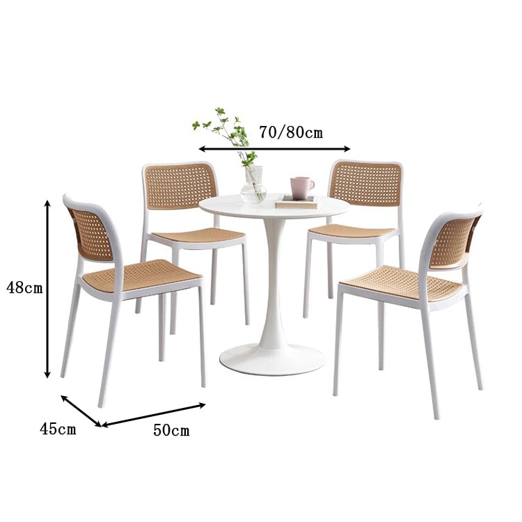 応接セット　セット　椅子　テーブル　チェア　ＬＧＦ　通気性　弧状　角丸加工　一体式　丸い天板　金属ベース　安定性　ミニマル　シンプル　簡素　ホワイト　カスタマイズ可能　JDZH-C018　chickagu