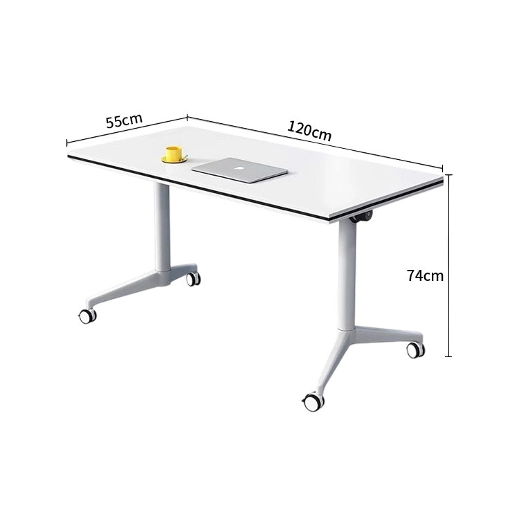 会議用テーブル　会議テーブル　テーブル　会議室　メラミン化粧板　折りたたみ可能　シンプル　ホワイト　厚い天板　カスタマイズ可能　HYZ-C082