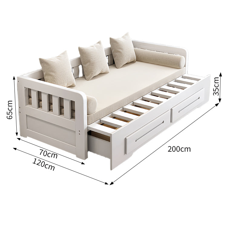 ソファー　ベッド　ソファーベッド　収納　引き出し　すのこ　天然パイン材　ゆとり　角丸加工　丸み　キャスター付き　コンパクト　使い勝手　カスタマイズ可能　SNSF-C058