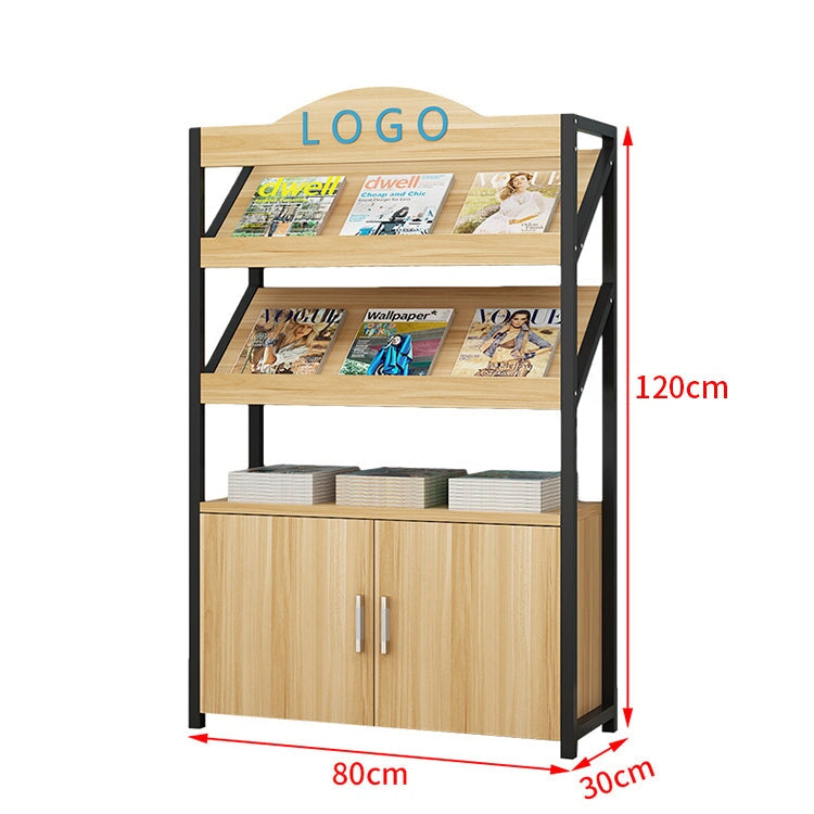 マガジンラック　ディスプレイラック　書類整理棚　雑誌入れ　木目調　高耐荷重　アジャスター付き　緩衝蝶番付き　扉付き収納　シンプルモダン　ホワイト　ナチュラル