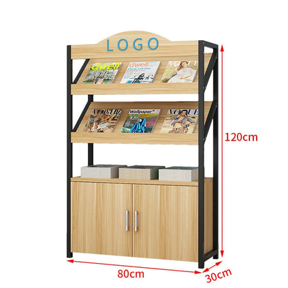 マガジンラック　ディスプレイラック　書類整理棚　雑誌入れ　木目調　高耐荷重　アジャスター付き　緩衝蝶番付き　扉付き収納　シンプルモダン　ホワイト　ナチュラル