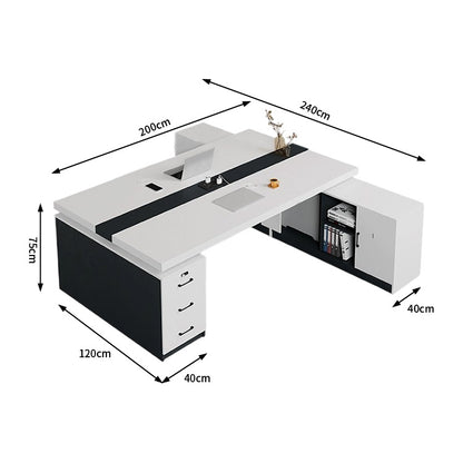 オフィスデスク　ワークデスク　パソコンデスク　デスク　会社用　エコ素材  パネル　配線孔　キャビネット　シンプル　BGZ-C105