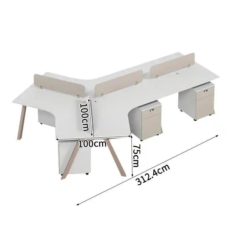 オフィスデスク　ワークデスク　パソコンデスク　作業机　可動式キャビネット　エコ素材　パーテーション付き　防音　かキー色　ブラック　ホワイト　カスタマイズ可能　BGZ-S102