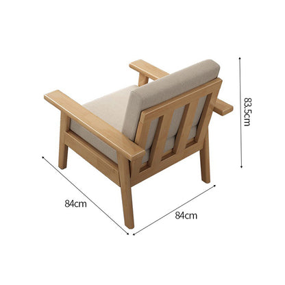 インテリアソファ　リビングソファ　天然木　冬夏兼用　ウレタンフォーム　 綿麻　R加工　シンプル　自然　ホワイト　カスタマイズ可能　SNSF-C176