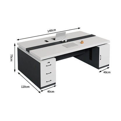 オフィスデスク　ワークデスク　パソコンデスク　デスク　会社用　エコ素材  パネル　配線孔　キャビネット　シンプル　BGZ-C105