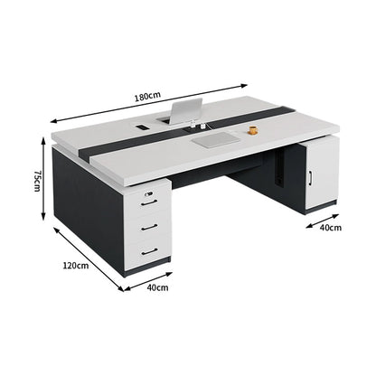 オフィスデスク　ワークデスク　パソコンデスク　デスク　会社用　エコ素材  パネル　配線孔　キャビネット　シンプル　BGZ-C105
