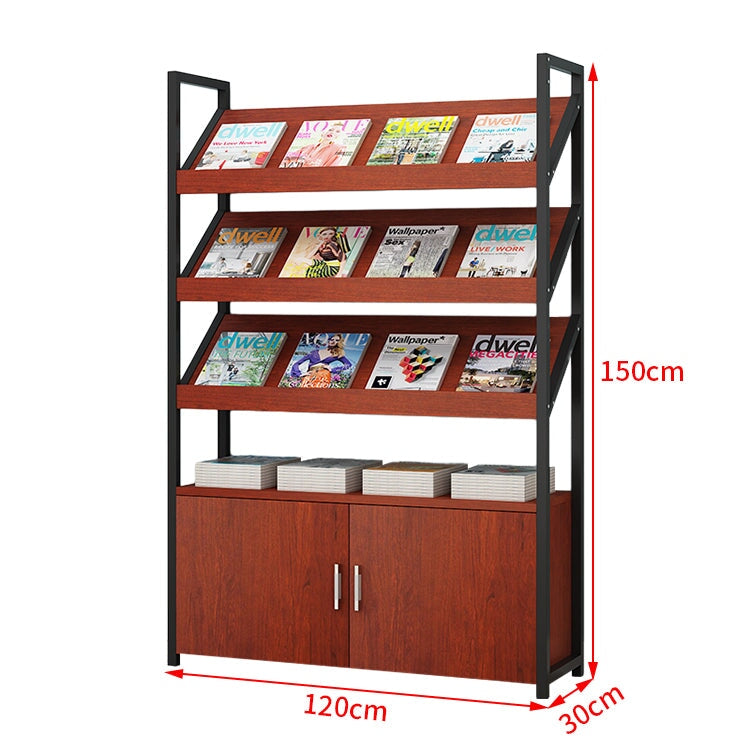 マガジンラック　ディスプレイラック　書類整理棚　雑誌入れ　木目調　高耐荷重　アジャスター付き　緩衝蝶番付き　扉付き収納　シンプルモダン　ホワイト　ナチュラル