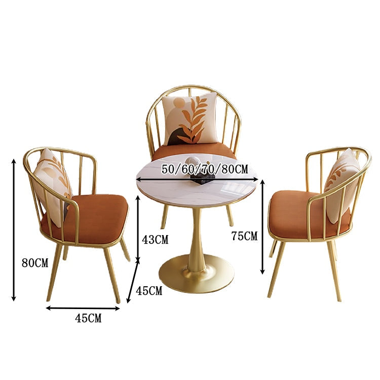 応接セット　セット　椅子　チェア　テーブル　焼結石天板　アイアン脚　光沢感　腰当て　柔らかな座面　安定性　焼付塗装　丸いフォルム　耐久性　おしゃれ　上質　JDZH-C016 chickagu