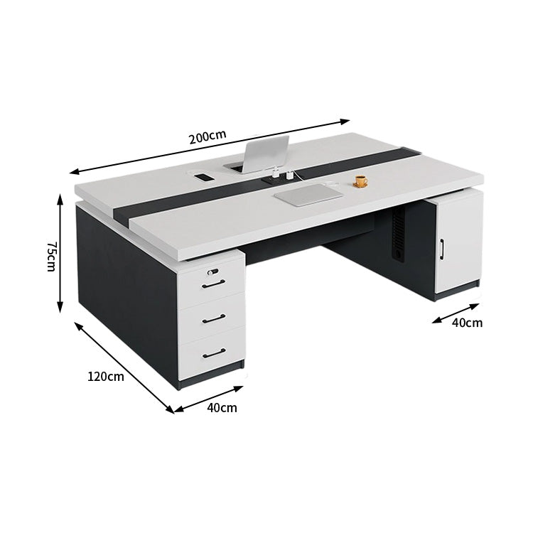 オフィスデスク　ワークデスク　パソコンデスク　デスク　会社用　エコ素材  パネル　配線孔　キャビネット　シンプル　BGZ-C105