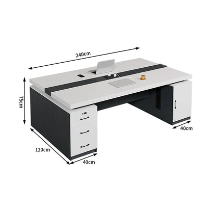 オフィスデスク　ワークデスク　パソコンデスク　デスク　会社用　エコ素材  パネル　配線孔　キャビネット　シンプル　BGZ-C105