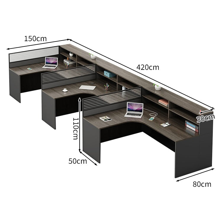 モダン　オシャレ　オフィスデスク　デスク　大容量　引き出し　キャビネット　卓上パーテーション　メラミン化粧板　ナチュラル　グレー　ホワイト　BGZ-K-239