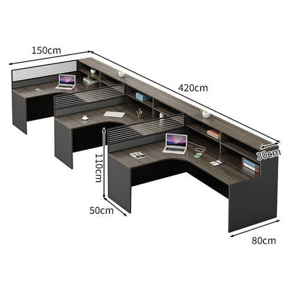 モダン　オシャレ　オフィスデスク　デスク　大容量　引き出し　キャビネット　卓上パーテーション　メラミン化粧板　ナチュラル　グレー　ホワイト　BGZ-K-239