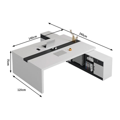 オフィスデスク　ワークデスク　パソコンデスク　デスク　会社用　エコ素材  パネル　配線孔　キャビネット　シンプル　BGZ-C105