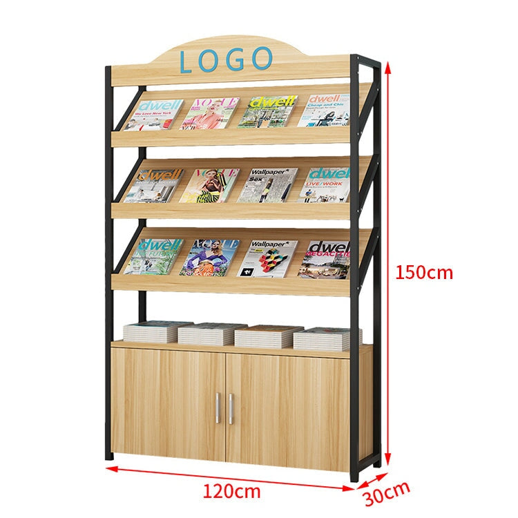 マガジンラック　ディスプレイラック　書類整理棚　雑誌入れ　木目調　高耐荷重　アジャスター付き　緩衝蝶番付き　扉付き収納　シンプルモダン　ホワイト　ナチュラル