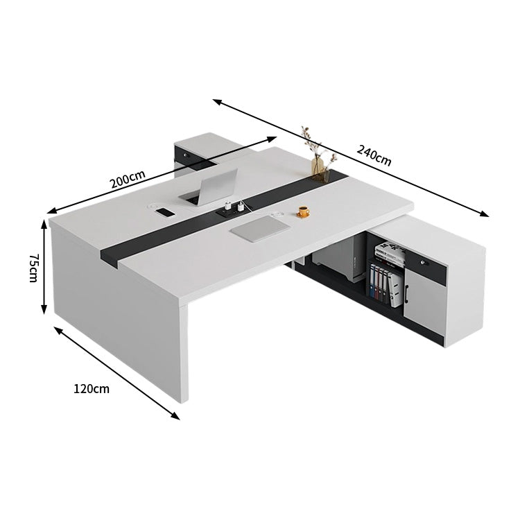 オフィスデスク　ワークデスク　パソコンデスク　デスク　会社用　エコ素材  パネル　配線孔　キャビネット　シンプル　BGZ-C105