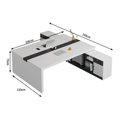 オフィスデスク　ワークデスク　パソコンデスク　デスク　会社用　エコ素材  パネル　配線孔　キャビネット　シンプル　BGZ-C105