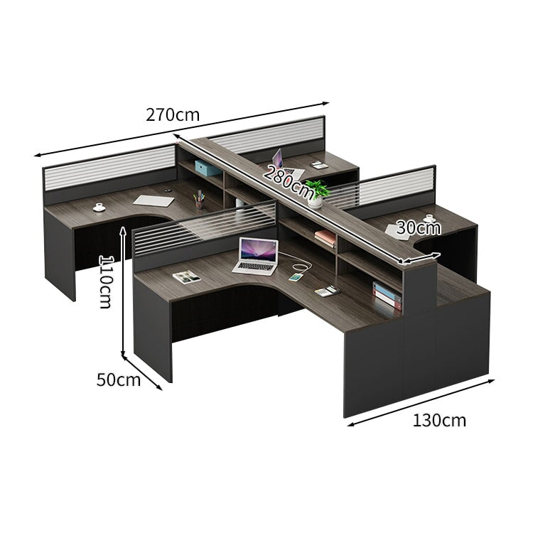 モダン　オシャレ　オフィスデスク　デスク　大容量　引き出し　キャビネット　卓上パーテーション　メラミン化粧板　ナチュラル　グレー　ホワイト　BGZ-K-239