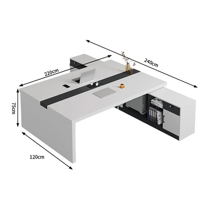 オフィスデスク　ワークデスク　パソコンデスク　デスク　会社用　エコ素材  パネル　配線孔　キャビネット　シンプル　BGZ-C105