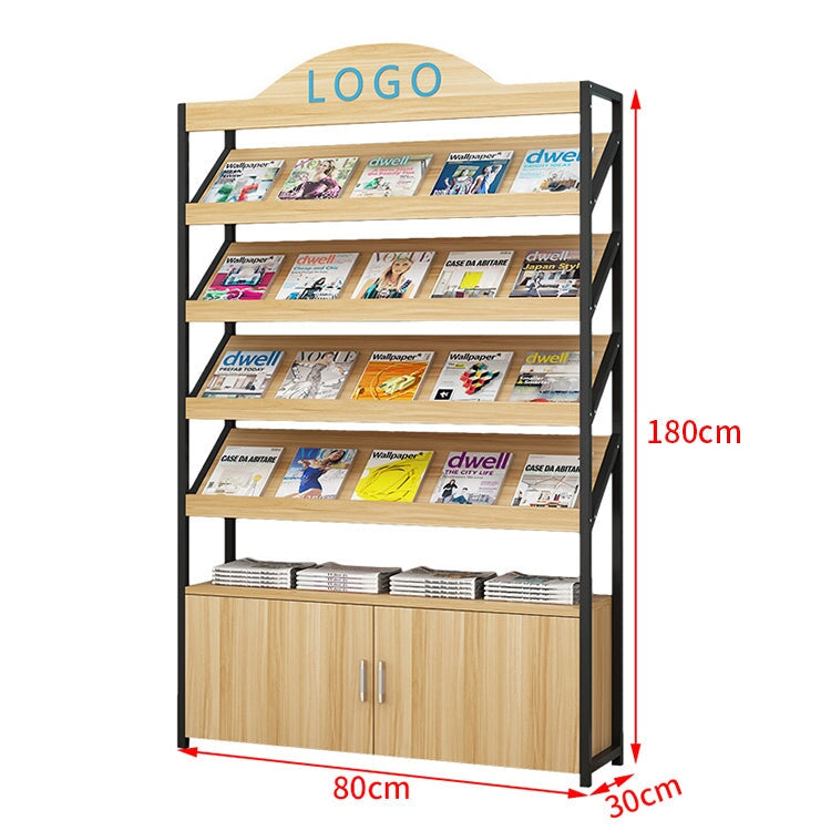 マガジンラック　ディスプレイラック　書類整理棚　雑誌入れ　木目調　高耐荷重　アジャスター付き　緩衝蝶番付き　扉付き収納　シンプルモダン　ホワイト　ナチュラル